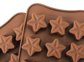 Molde silicona bombones 15 estrellas relieve